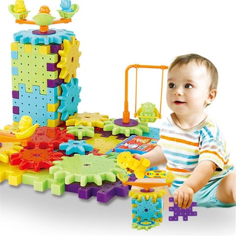 81 PCS Electric Gears 3D Model Building Kits Plastic Brick Blocks Educational Toys For Kids Children Gifts ► Photo 1/6