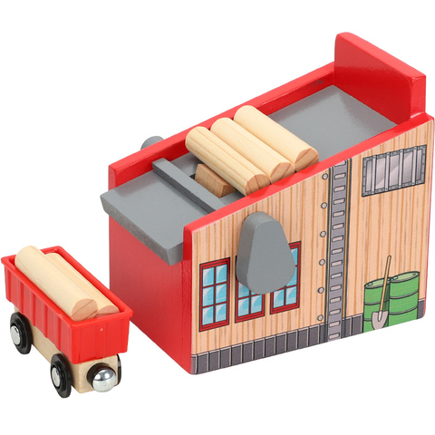 DIY Wooden Rail Tracks Scene Accessories Sawmill Competible for Thom Wooden Train Tracks Rail Car Toys for Children Gifts ► Photo 1/6