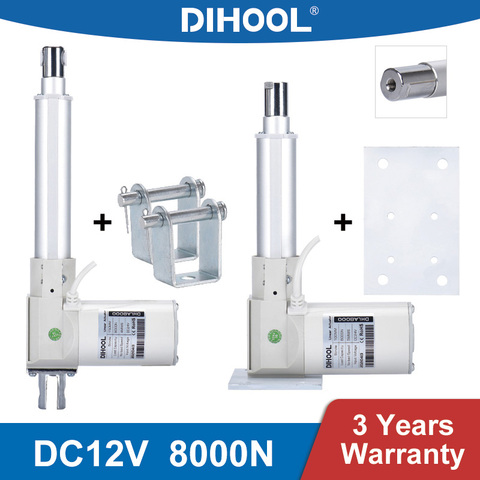 Electric Linear Actuator DC 12V Garage Door Motor Controller 8000N 600kg Load TV Lifting Column 1000mm 900mm 650mm 350mm Stroke ► Photo 1/6