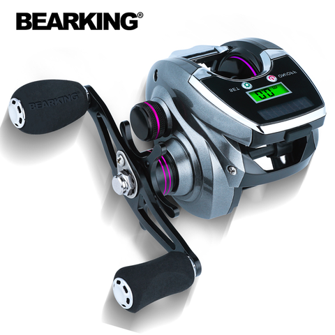 BEARKING 8.0:1 6+1BB Fishing baitcasting Reel 10KG power Low Profile Line Counter Fishing Tackle Gear with Digital Display ► Photo 1/1