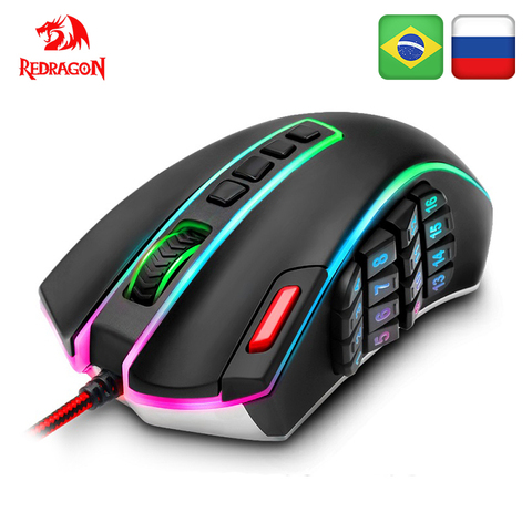 Redragon LEGEND M990 USB wired RGB Gaming Mouse 24000DPI 24buttons programmable game mice backlight ergonomic laptop PC computer ► Photo 1/6