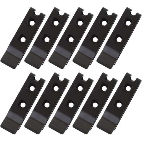10PCS/LOT Black Kydex Holster Quick Clips with Screw Tactical Knife Sheath Gun Holster Stainless Steel Belt Clip ► Photo 1/6
