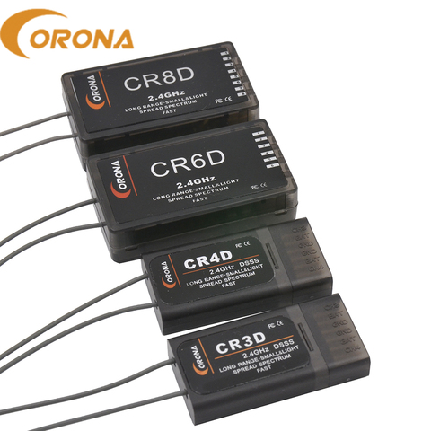 Corona CR3D/CR4D/CR6D/CR8D 2.4Ghz 3CH ~ 8CH Receiver (V2 DSSS) Compatible with CT8Z/CT8J/CT8F for RC Air Plane Fix Wing Drones ► Photo 1/5