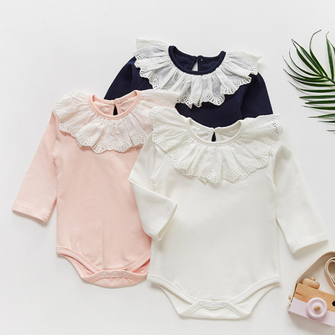 Baby Girl Romper Long Sleeve Clothes For Girls Lace Newborn Baby Rompers For Girls Jumpsuit 100% Cotton Baby Boys Romper ► Photo 1/6