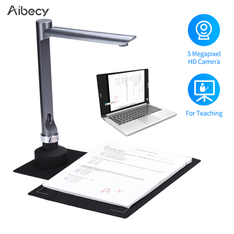 F60A USB Document Camera Scanner 5 Mega-Pixel HD Camera A4 Capture Size with LED Light Teaching Software for Online Teaching ► Photo 1/6