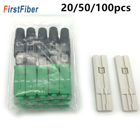 SC APC Fast Connector Embedded SC adapter FTTH SC APC quick connector fiber splicer Small Package 10/20/50/100PCS ► Photo 1/6