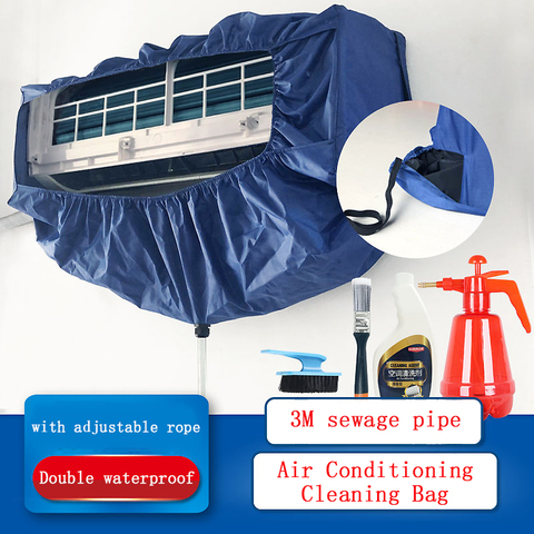 Air Conditioning Cover Washing cover Wall Mounted Air Conditioner Cleaning waterproof Protective Dust Cover withTightening belt ► Photo 1/6
