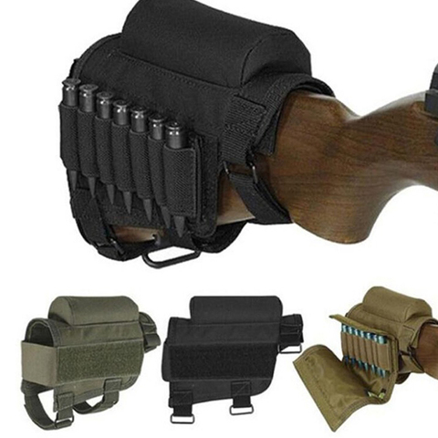 Tactical Rifle Cases Cheek Rest Riser Ammo Cartridges Hunting Carrier Canvas Pouch Round Cartridge Bag Shell Buttstock Ammo ► Photo 1/6