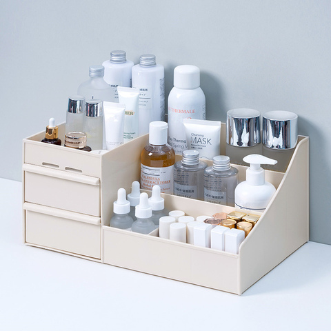 Makeup Organizer Dressing Table Makeup Box Organizer For Cosmetic Storage Makeup Jewelry Storage Box Table Sundries Storage Case ► Photo 1/6