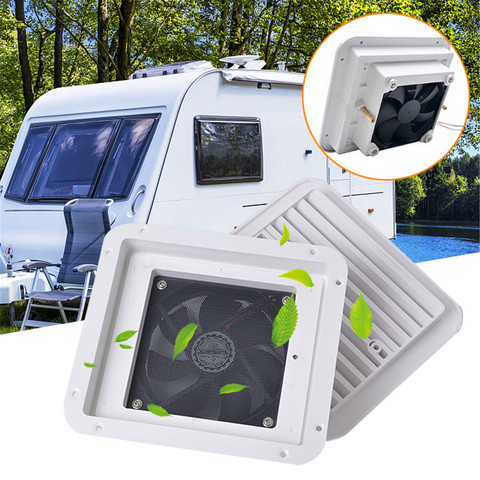 12V Ventilation Fan White Caravan Motorhome Side Exhaust Air Vent Dust-proof New Strong/silent Wind Car Accessories ► Photo 1/6