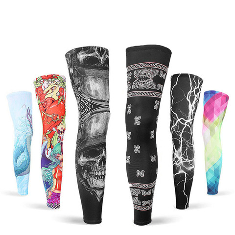 Men Women Elasticity Cycling leggings Anti-uv gaiter Skull breathable Sport safety  Paisley running basketball football leggings ► Photo 1/6