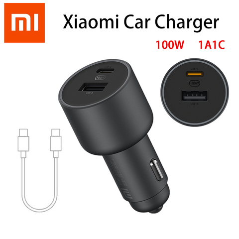 Original Xiaomi Car Charger Quick Charge 100w Dual Port USB C Fast Charging Type C Mobile Phone Charger Car For iPhone Samsung ► Photo 1/6