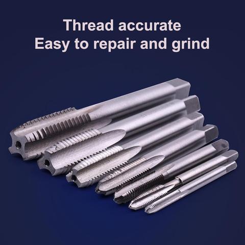 1pc HSS Left Hand M3 M4 M5 M6 M8 M10 M12 Machine Spiral Point Straight Fluted Metric Screw Thread Metric Plug Hand Tap Drill ► Photo 1/5