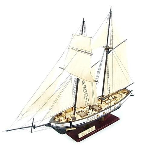 New 1:130 Sailing DIY Ship Assembly Model Classical Wooden Boat Decoration Wood ► Photo 1/6