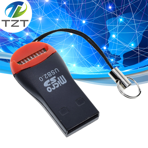 Mini USB 2.0 Memory Card Reader USB Micro SD SDHC TF Flash Memory Card Reader Mini Adapter For Laptop black 1PC ► Photo 1/6