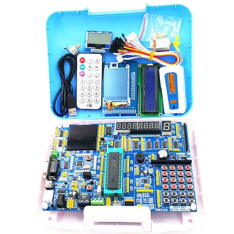 51 MCU Development Board STC89C52 + STC8A8K Dual Core AVR Learning Board + Touchable Color LCD + Motor + AD DA + 51 Simulator ► Photo 1/5