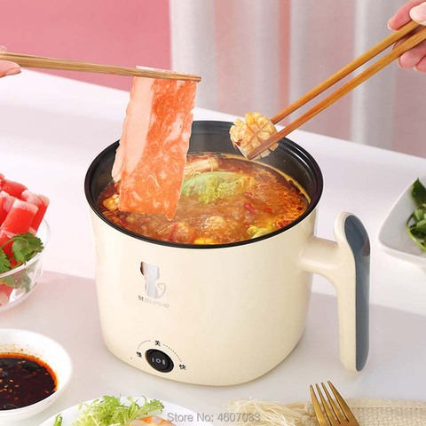 220V Multifunctional Electric Cooker Heating Pan Electric Cooking Pot Machine Hotpot Noodles Rice Eggs Soup double Steamer ► Photo 1/6