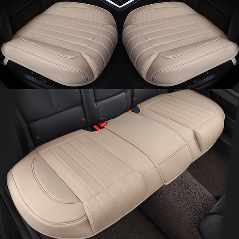 3D PU Leather Car Seat Covers Auto Seat Cushion Mat Breathable Car Front Rear Back Seat Cover Universal Car Accessories ► Photo 1/6