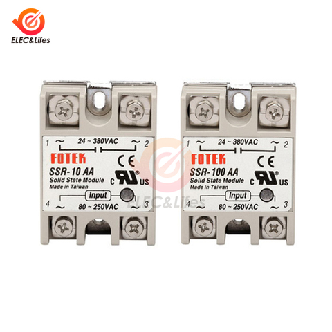 AC 220V Solid State Relay SSR-10AA SSR-25AA SSR-40AA SSR-60AA 10A 25A 40A 60A AC Control AC SSR Relay 80-250VAC TO 24-380VAC ► Photo 1/6