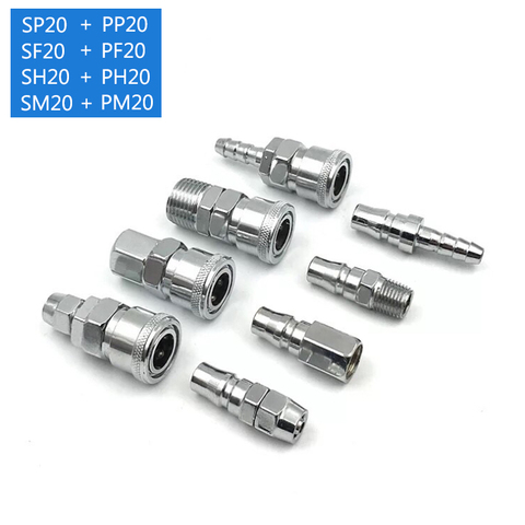 Pneumatic fitting C type Quick connector High pressure coupling PP20 SP20 PF20 SF20 PH20 SH20 PM20 SM20 Air compressor connector ► Photo 1/6