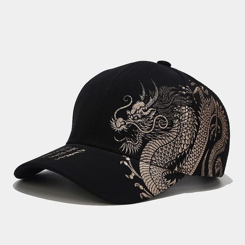 2022 Chic Chinese Style Dragon Design Pattern Baseball Cap 100% Cotton Outdoor Caps Mens Trucker Cap ► Photo 1/6