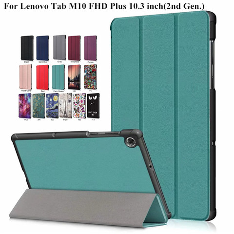 For Lenovo Tab M10 FHD Plus 10 3 Case TB-X606F TB-X606X 2022 Folding Stand Smart Cover for Lenovo Tab M10 Plus Tablet Kids Green ► Photo 1/6