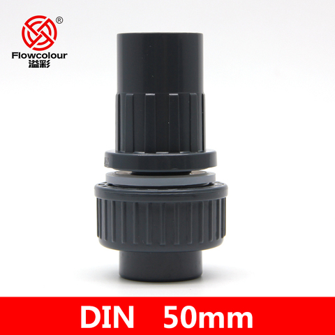 Flowcolour 50mm UPVC Quick  Connector Bulkhead Pipe Fittings Coupler Water Connector For Garden Irrigation Hydroponic System ► Photo 1/6