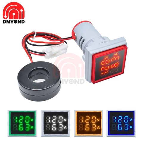 AC 50V-500V 0-100A Digital Voltmeter Ammeter Voltage Current Meter Volt Amp Tester Detector Monitor for LED Light ► Photo 1/6
