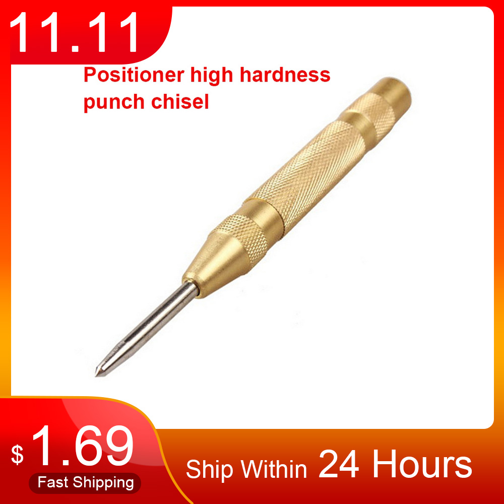 Automatic Center Punch,1pc Automatic Center Punch Locator Metal Wood Press Dent Marking Tool 