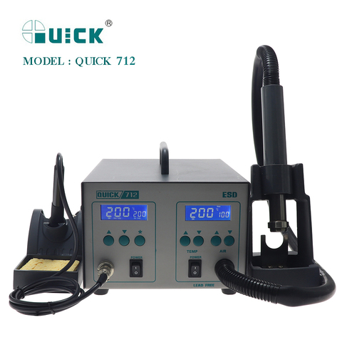 Original Genuine QUICK 712 Intelligent ESD Rework System 861D Desoldering Hot Air Gun 203H Electric Soldering Iron ► Photo 1/6