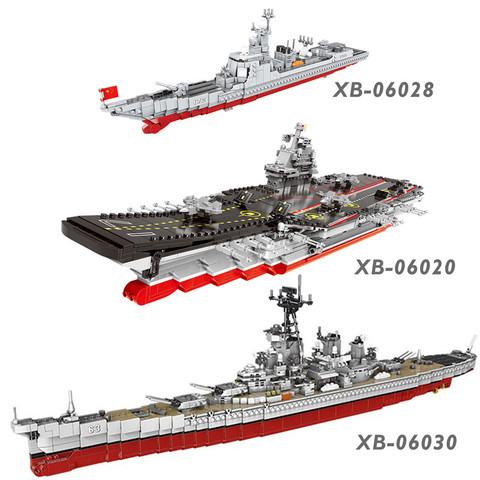 XINGBAO NEW Military Army Ship Series Classic USS Missouri Battleship Missile Destroyer Building Blocks Vessel Bricks Juguetes ► Photo 1/6