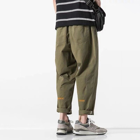 Harem Pants Men Streetwear Baggy Loose Pants 5XL Plus size Mens Ankle length Trousers Black With Belt Joggers Sport Sweatpants ► Photo 1/6