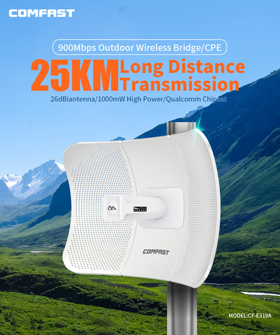 2Pcs Long Range Outdoor Mini WIFI CPE 900Mbps 5Ghz Wireless AP Bridge Access Point 26dBi WI-FI Antenna repeater Nanostation CPE ► Photo 1/6