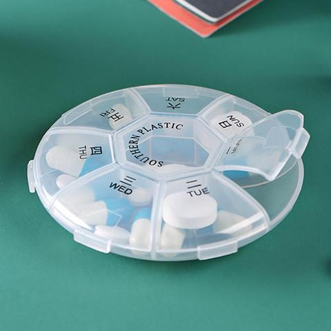 7 Grids Portable Weekly Pill Box Storage Case Pill Case Container Mini Medicine Organizer Tablet Dispenser Splitters ► Photo 1/6
