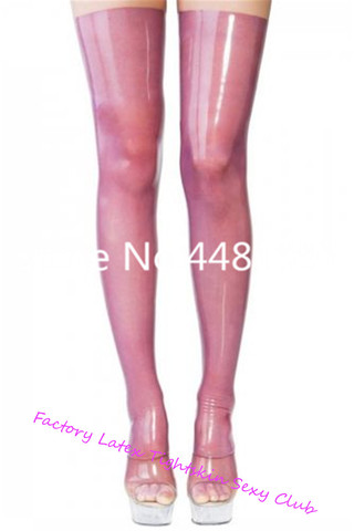 Latex Rubber Tights Stocking Girls' Transparent Purple Long Stock halloween tights  lolita accessories ► Photo 1/1