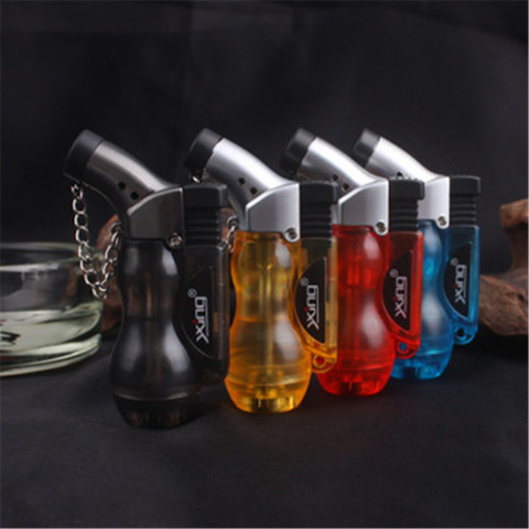 Portable Spray Gun Butane Jet Lighter Turbo Torch Lighter Cigar Fire Windproof Gourd Pipe Lighter 1300 C NO GAS ► Photo 1/4