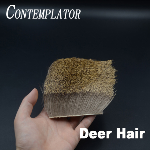 CONTEMPLATOR 1pc 8cm*8cm Natural Color Deer Hair Patch for muddlers hoppers humpies deer body fur dry flies bodies tails wings ► Photo 1/6