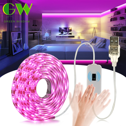 DC5V LED Strip Light USB Touch Sensor Switch LED Backlight TV Kitchen LED Strip Hand Sweep ON/OFF Flexible LED Diode Tape Ribbon ► Photo 1/6