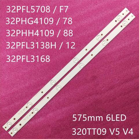 LED backlight 6lamp for Ph ilips  320TT09 V4 320TT09 V5 32PHG4109/78 32PFL3088 32PFL3188T 32PFL3168T/60 YX-32042010-3C553-0-9 ► Photo 1/6