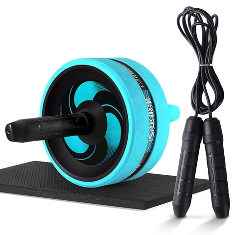 Roller&Jump Rope No Noise Abdominal Wheel Ab Roller with Mat  For Exercise Fitness Equipment Accessories Body Building ► Photo 1/6