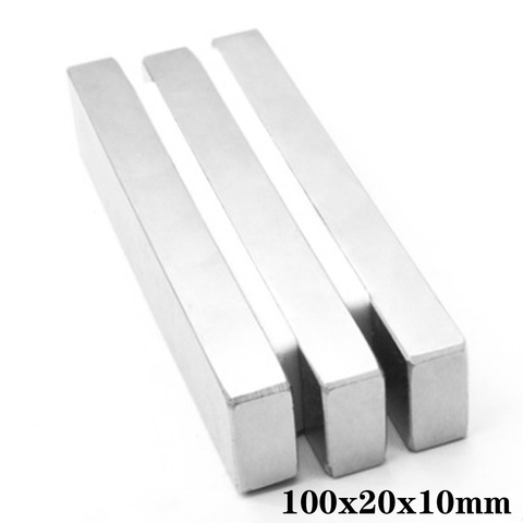 1/2/3PCS 100x20x10 Block Powerful Magnets Longest Sheet Neodymium Magnet 100x20x10mm Strong Permanent NdFeB Magnets 100*20*10 mm ► Photo 1/6