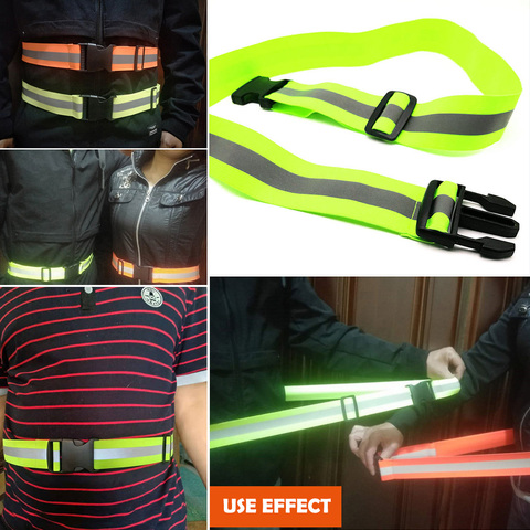Reflective Belts for Running High Visible Night Safety Gear for Kid Men Women Waist Adjustable Elastic Safety Reflective Belt ► Photo 1/6