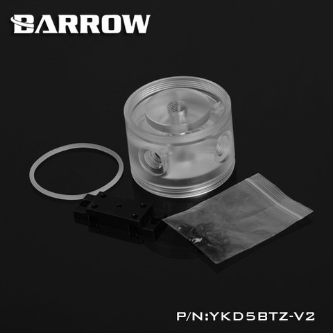 Barrow YKD5BTZ-V2 / PD5BTZ-V2 POM / PMMA Acrylic water pump top for D5 / MCP655 serise pump computer water cooling. ► Photo 1/6