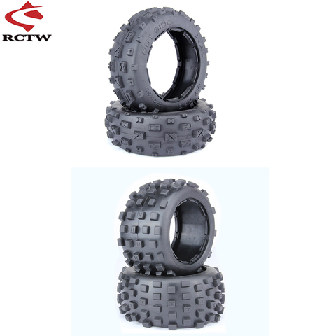 Front and Rear Knobby Tyres Skin Set (Front Size:170x60 Rear Size:170x80) for 1/5 HPI Rovan Kingmotor Baja 5B Rc Car Toys Parts ► Photo 1/6