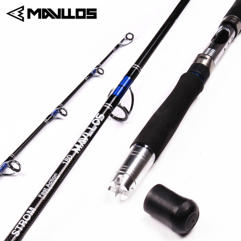 Mavllos Japan Guide Lure Weight 70-250g Sea Boat Jigging Fishing Rod 2.1M 3 Sections Carbon Fiber Saltwater Spinning Fishing Rod ► Photo 1/6