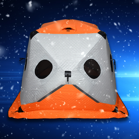 3-4 Person Winter Ice Fishing Tent Three Layer Thickened Warm Cotton Tourist Camping Tent Large Quick Opening Tent 200*200*175cm ► Photo 1/6
