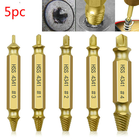 5pcs Titanium 4341 Extractor Broken Wire Maintenance Tools Stud Screw Removal Tool screwdriver screw driver impact driver bits ► Photo 1/6