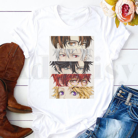 Mystic Messenger Seven Zero Seven 707 MM BG Otome T Shirts Women's T-shirt Short Sleeve Female Tops Tees Harajuku Vogue Vintage ► Photo 1/6