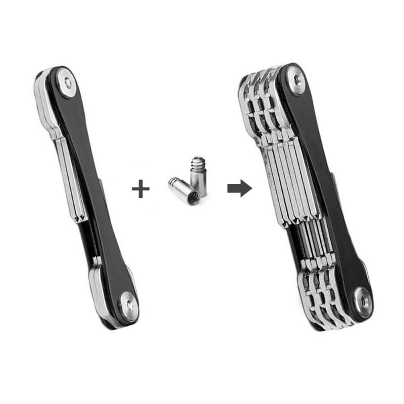 Portable EDC Aluminum Key Holder Organizer Clip Folder Pocket Keyring Keychain 