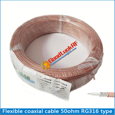 High-quality Flexible coaxial Cable 50ohm M17/113 RG316 type Pigtail Jumper Cable Low Loss MIL-C-17 ► Photo 1/3